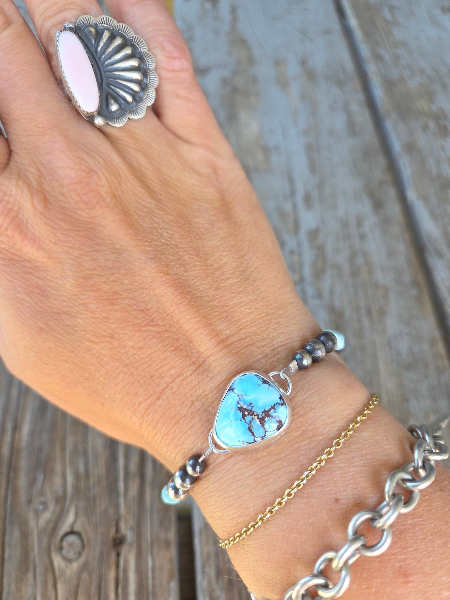 Golden Hill Turquoise Adjustable Bracelet