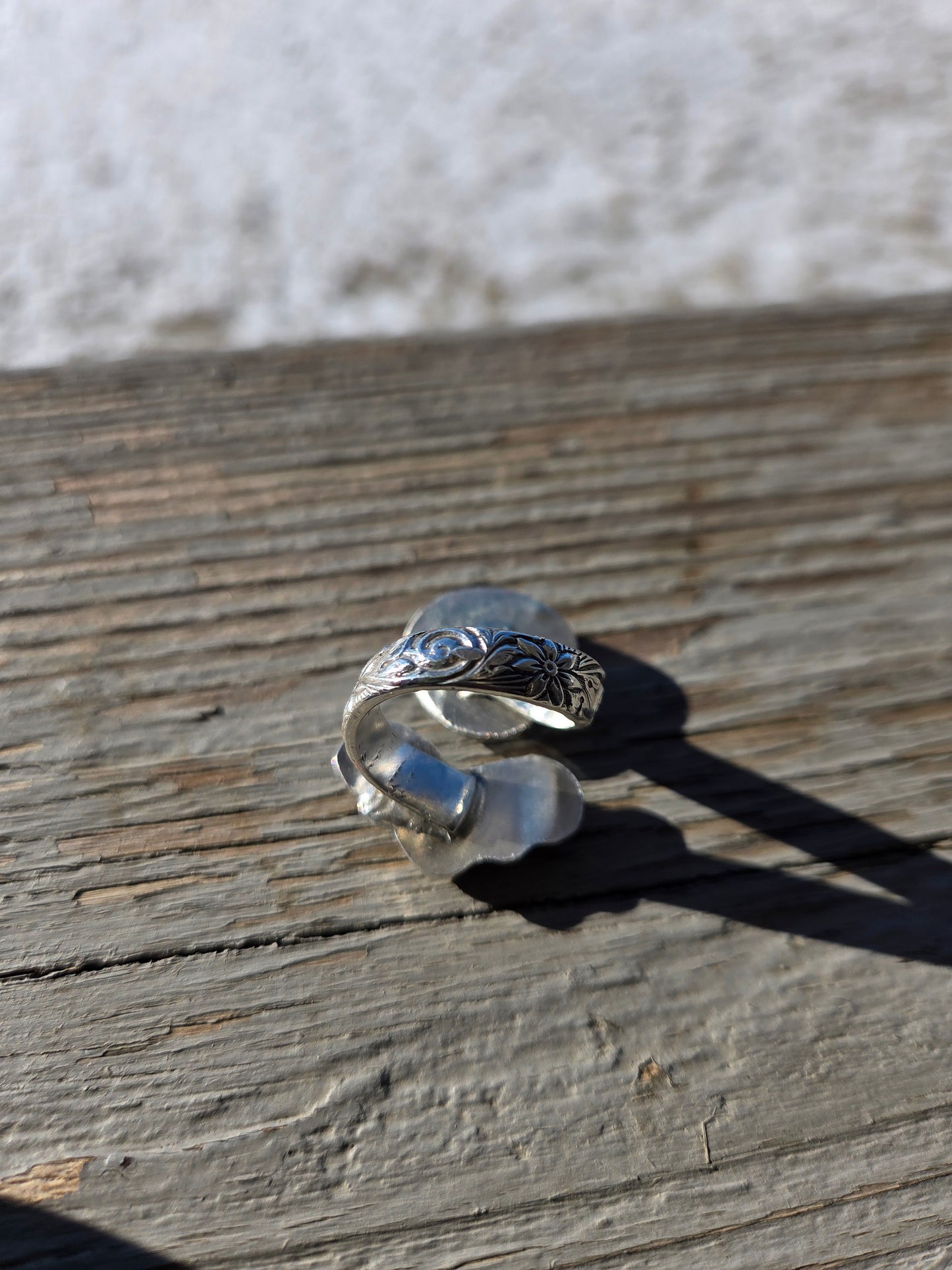 Pink Conch & Emerald Valley Turquoise Wrap ring