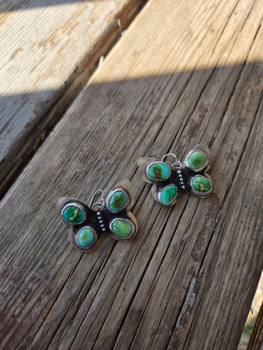 Butter Fly Turquoise Earrings