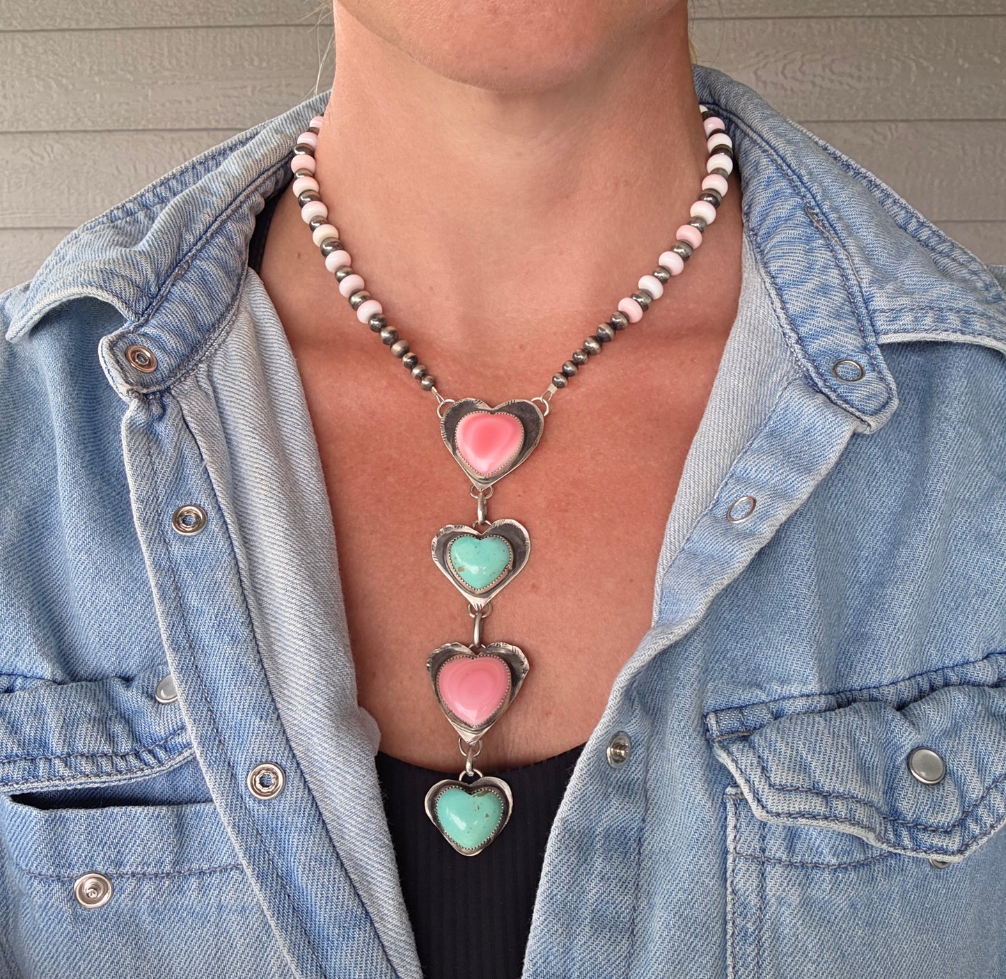 Heart Turquoise Lariat