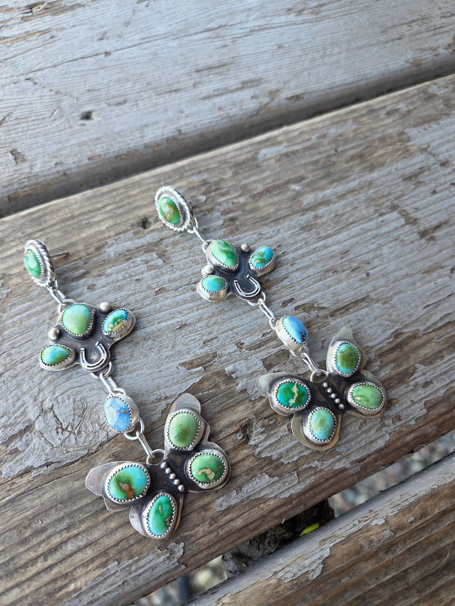 Butter Fly Turquoise Earrings