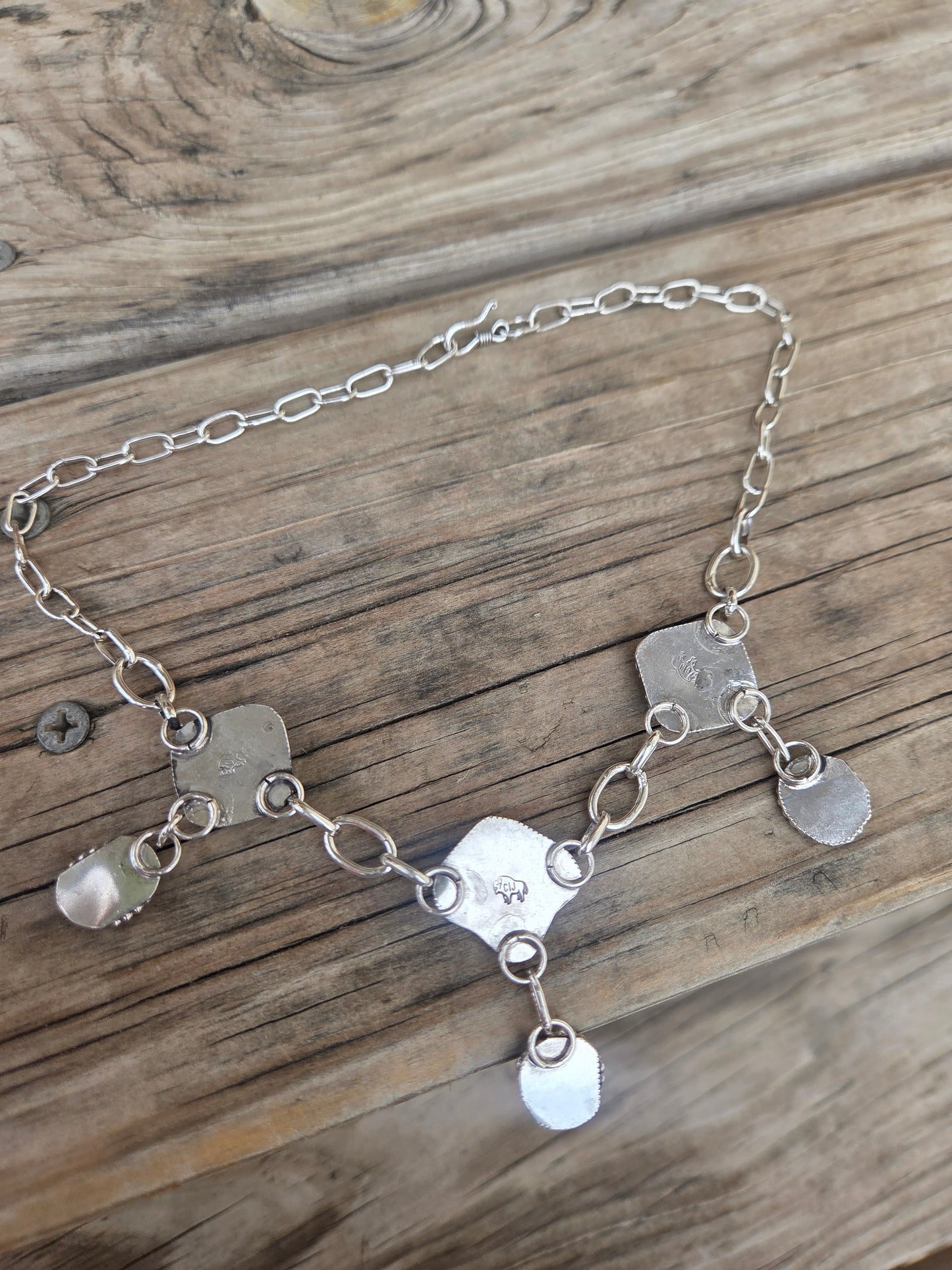 Kingsmen and Mother of Pearl Choker • Adjustable up to 15.5 inches