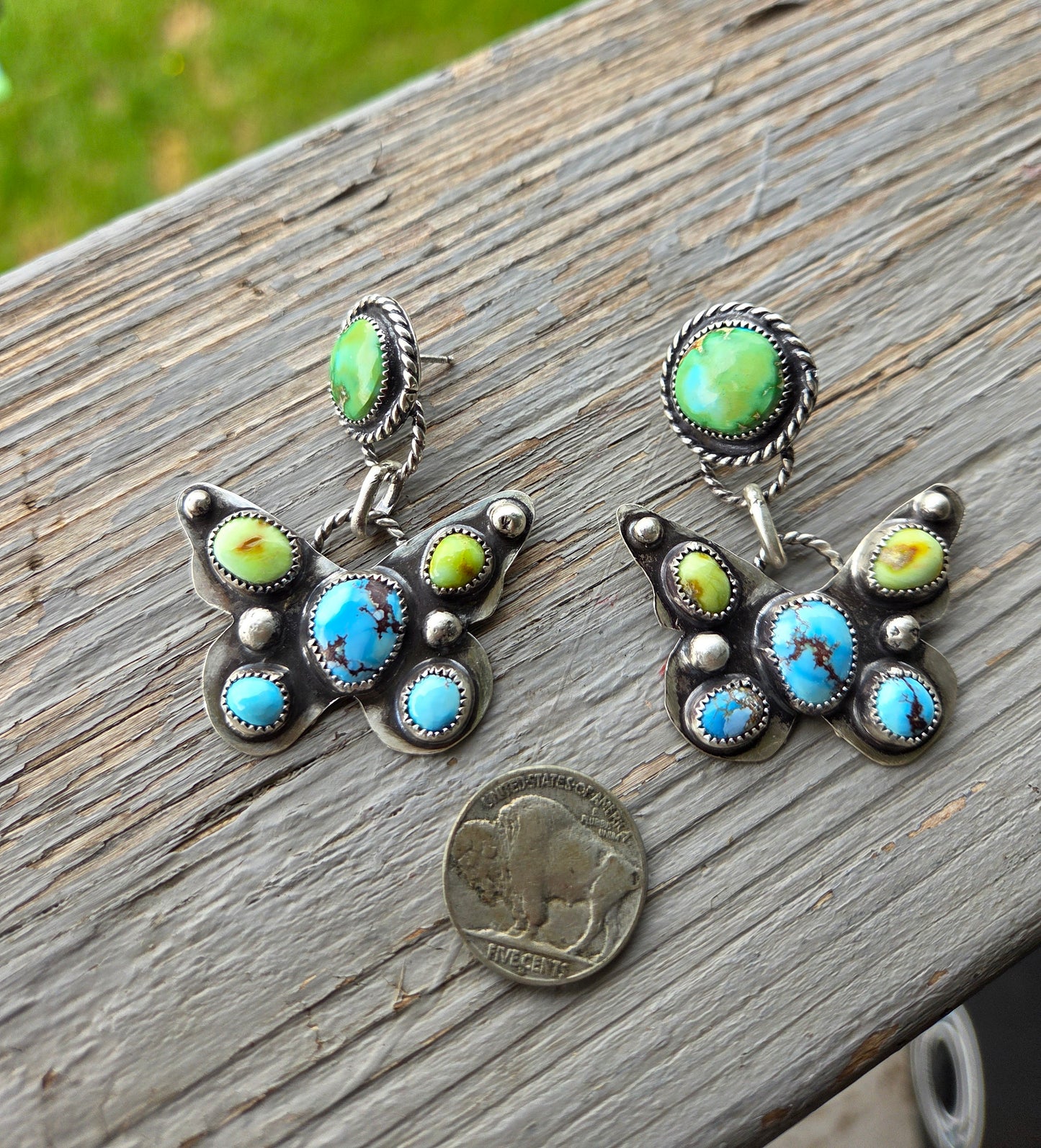 Butter Fly Turquoise Earrings