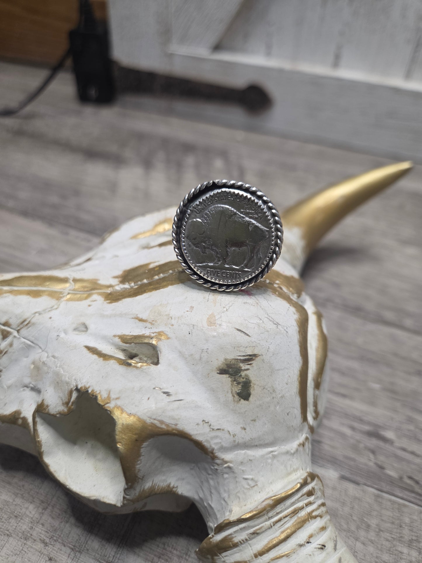 Buffalo Coin Adjustable size 6 and up