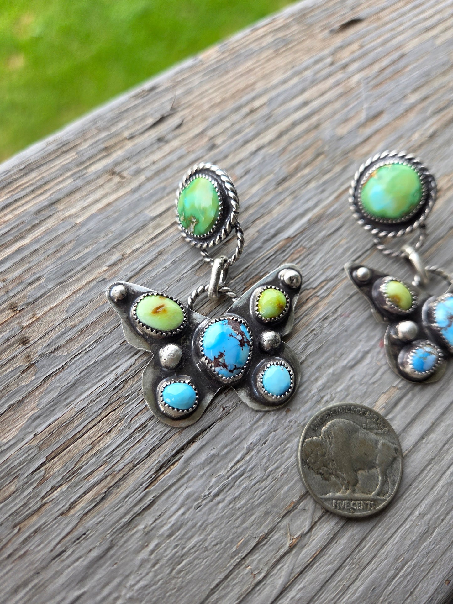 Butter Fly Turquoise Earrings