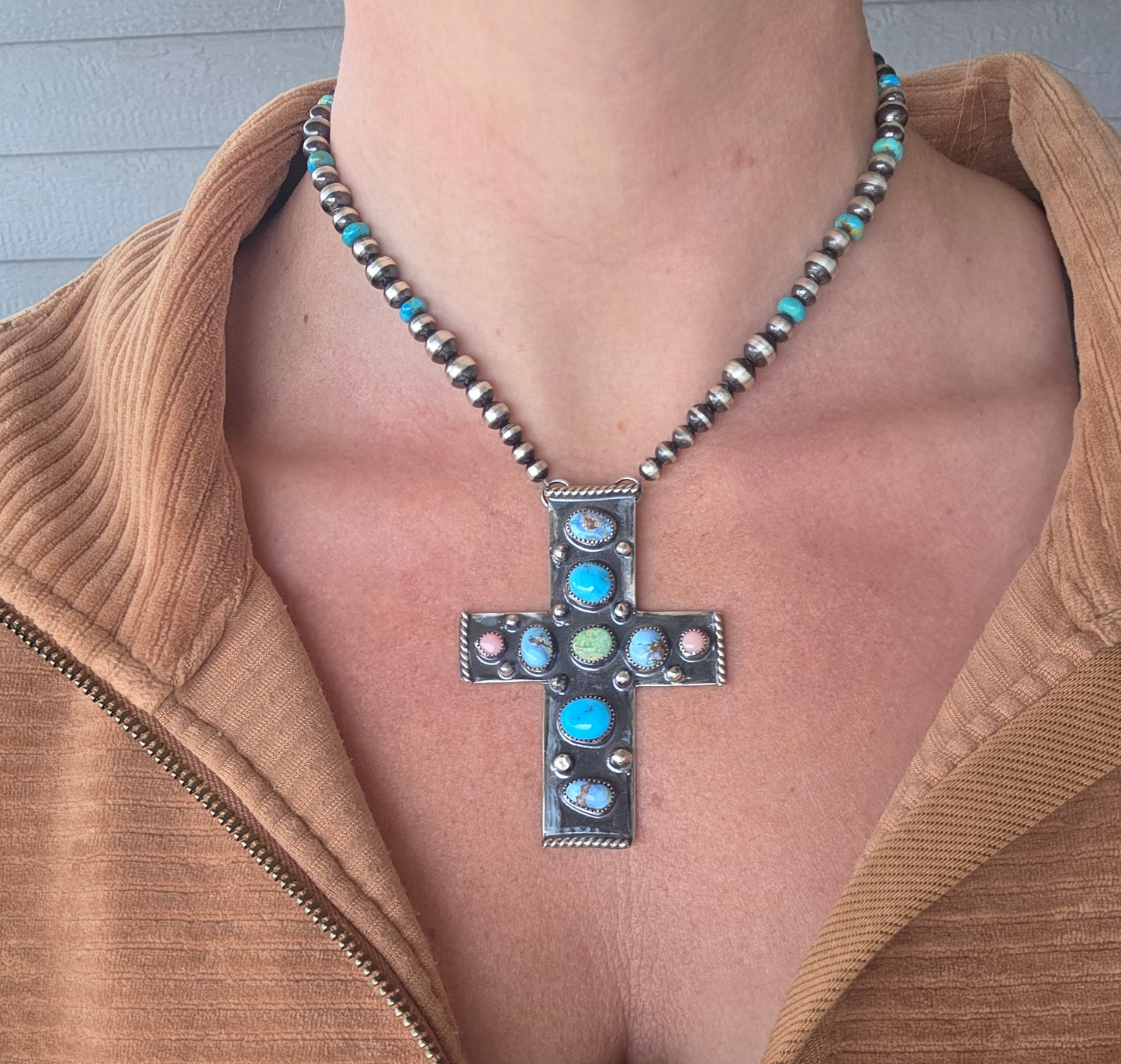 Cross Cluster Necklace
