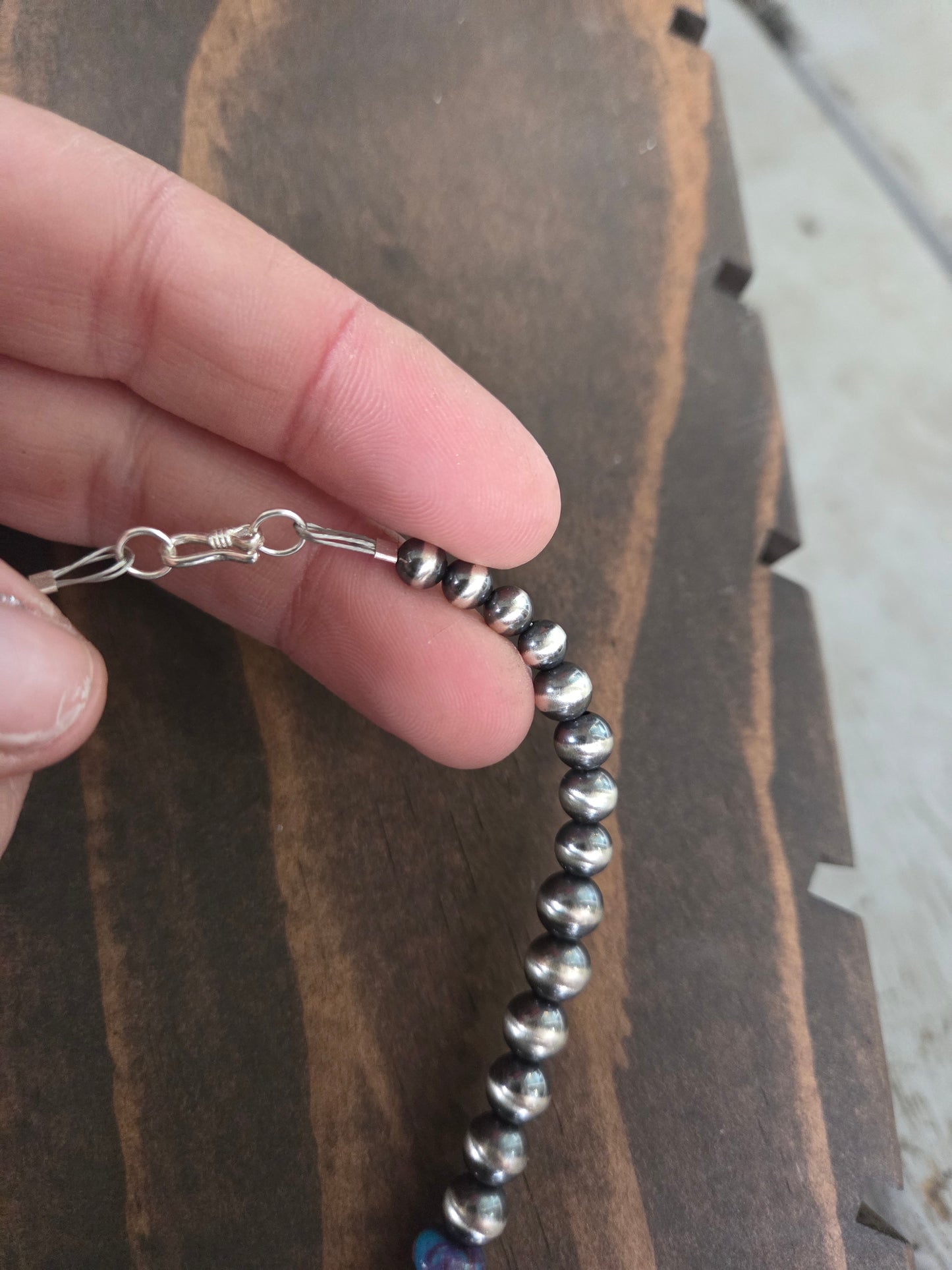 Pink Spiny• Pink Conch • Sonoran Mountain • Sterling Pearls• Purple & Orange Spiny beads.5 inches with 6 inch drop