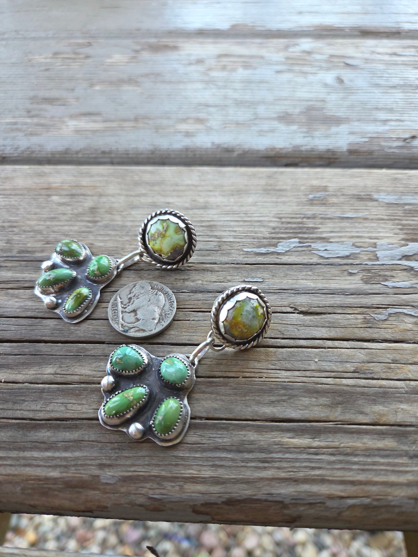 Emerald Valley & Palomino Turquoise Earrings
