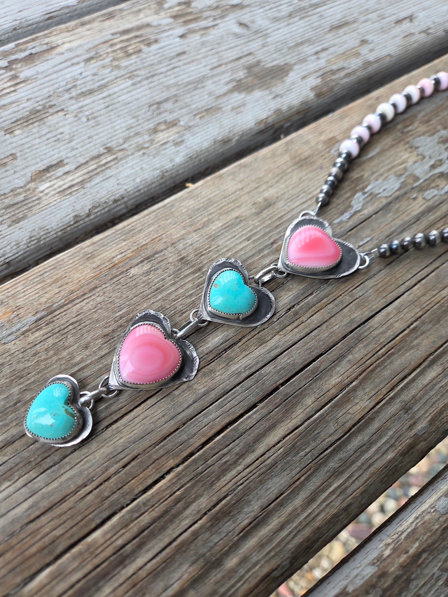 Heart Turquoise Lariat