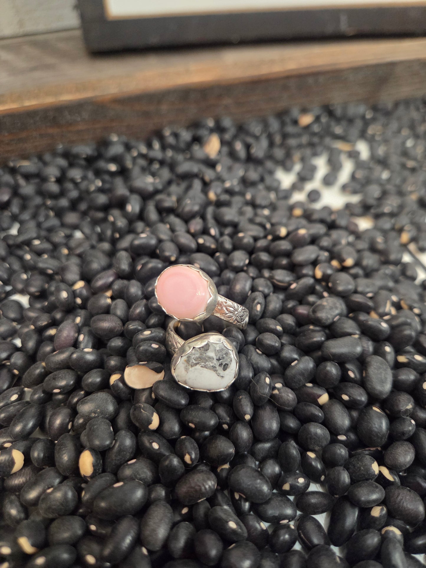 Pink Conch & White Buffalo Adjustable