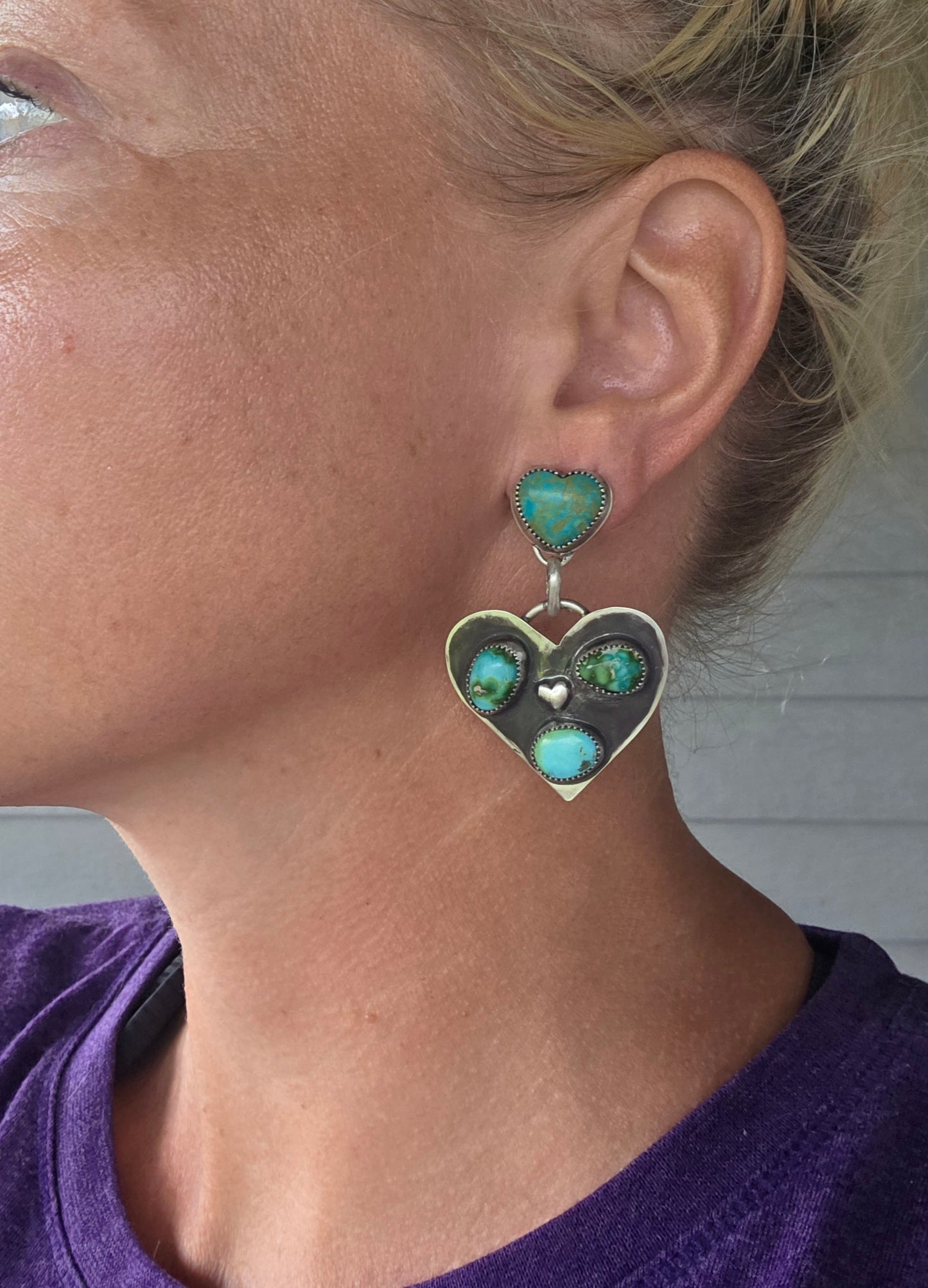 Heart Turquoise Earrings