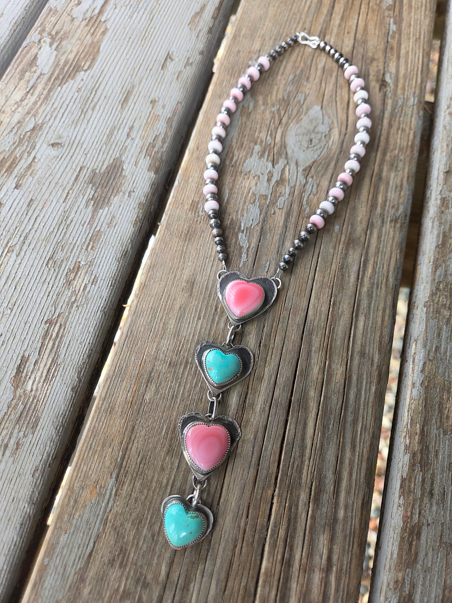 Heart Turquoise Lariat