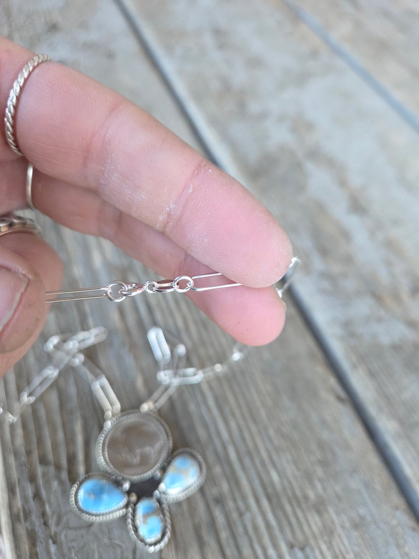 Buffalo Coin & Golden Hill Turquoise 18 inches