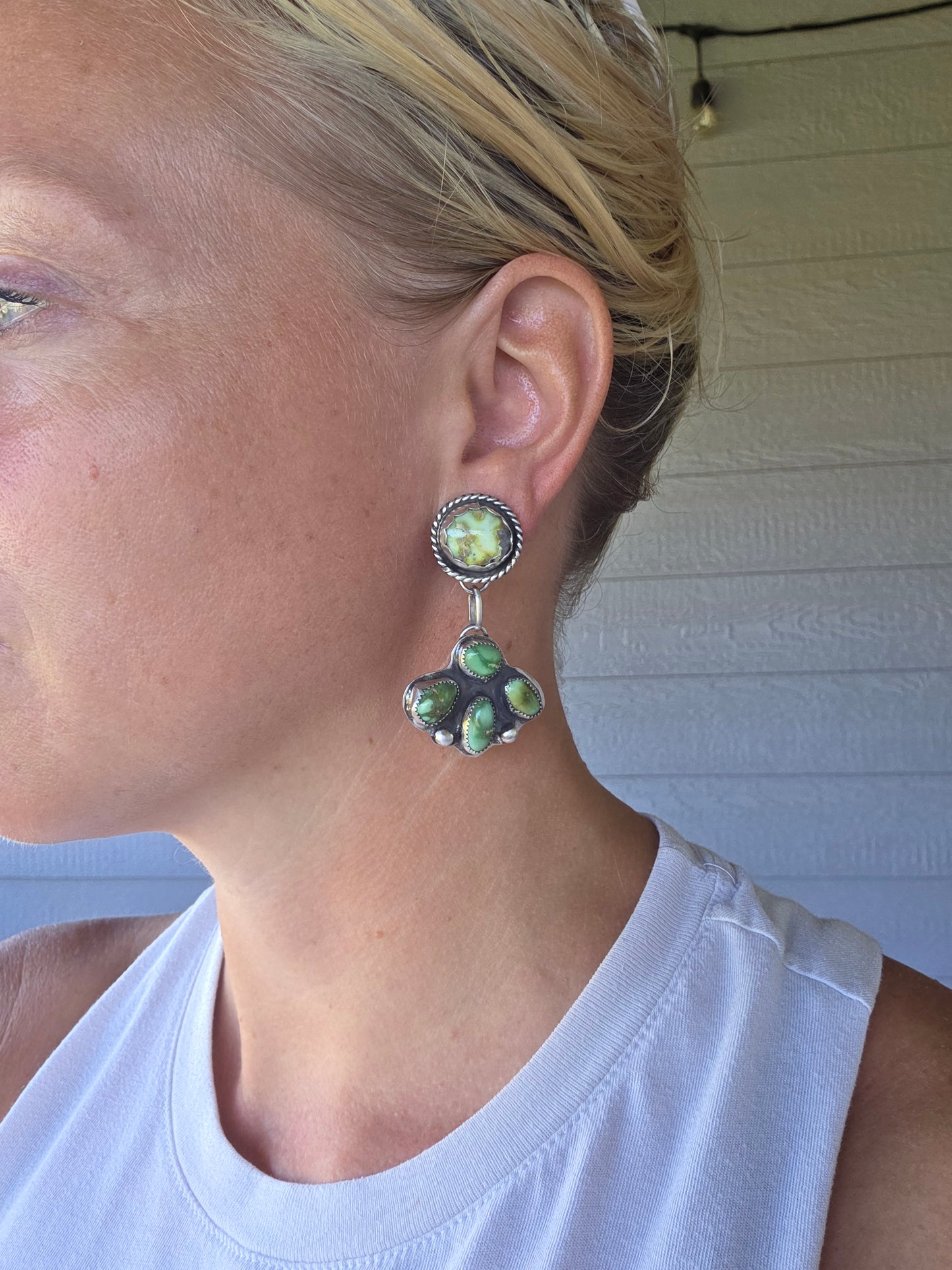 Emerald Valley & Palomino Turquoise Earrings