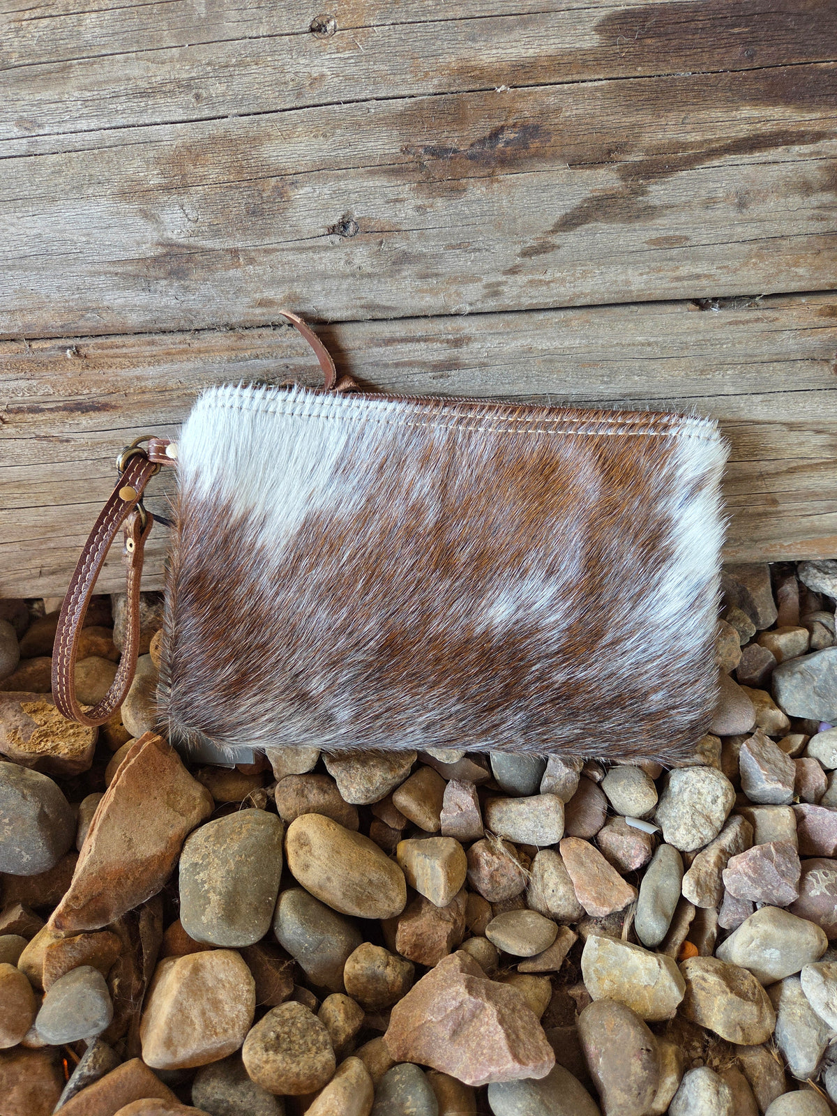 Myra White & Brown Hairon Small Bag