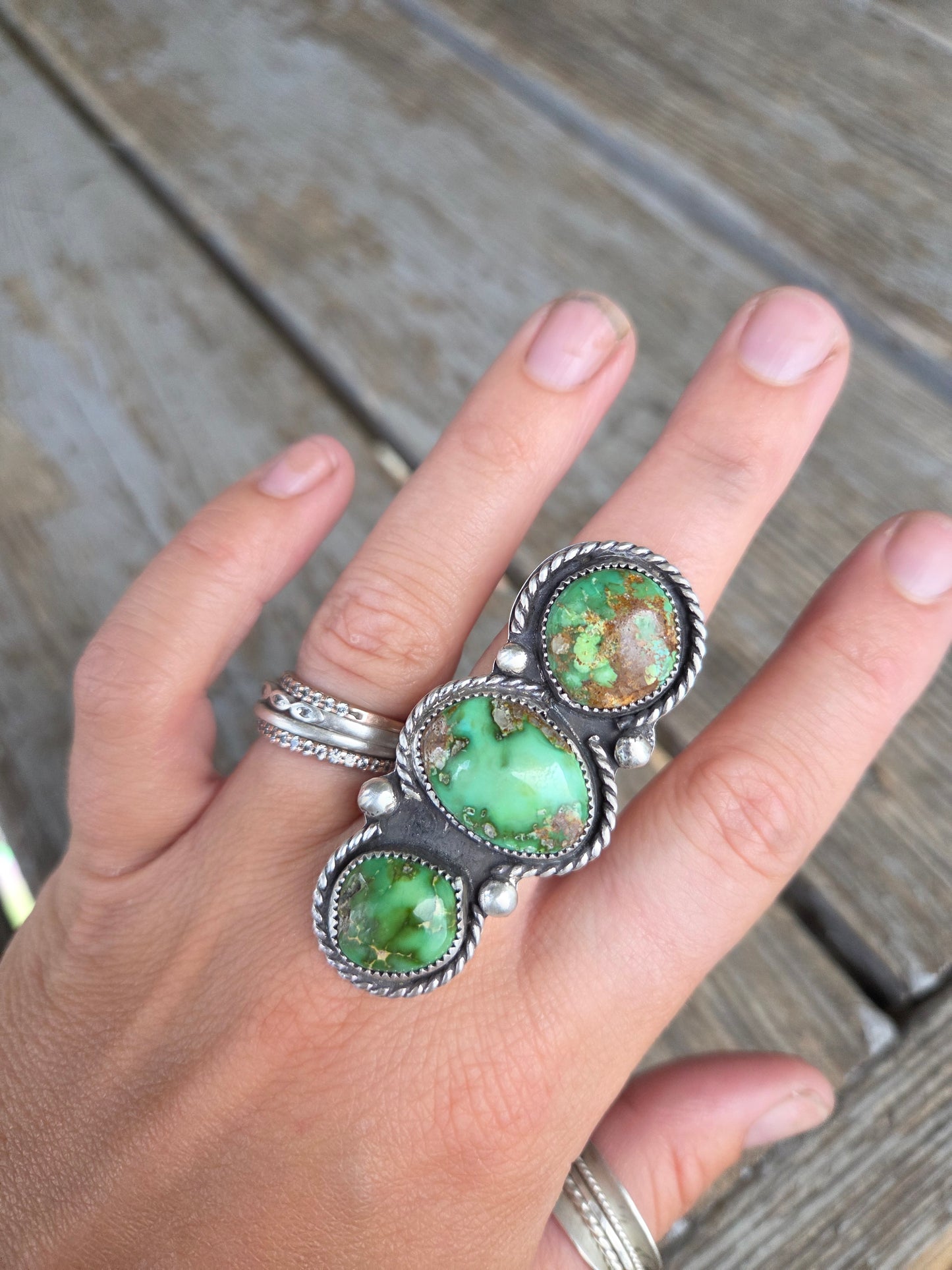 Royston Turquoise Adjustable Ring